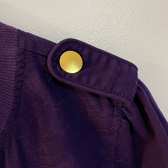 Ami Purple Utility Jacket with Gold Details vintage Y2K size large - Picture 2 of 3